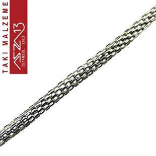 Micron 22K Paladyum Kaplamalı Kafes Örgü 2,5 mm Zincir / Paket İçeriği 42 cm