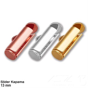 Kapama - Slider 13 mm - Altın, Rose Altın ve Rodyum Kaplama / 2 Adet