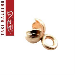 Rose Altın Kaplamalı 11x6 mm Pirinç Döküm Düğüm Kapama / Paket İçeriği 4 Adet