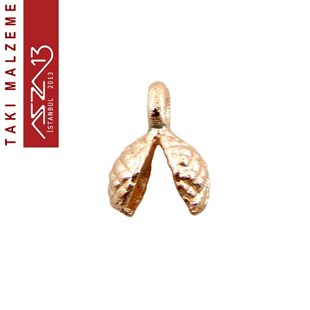 Rose Altın Kaplamalı 9x4 mm Pirinç Döküm Düğüm Kapama / Paket İçeriği 8 Adet