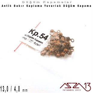 Antik Bakır Kaplama - 13 mm - Pres Düğüm Kapama / 20 Adet