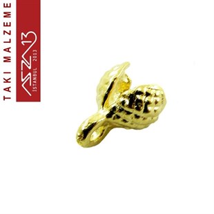 Altın Kaplamalı 9x4 mm Pirinç Döküm Düğüm Kapama / Paket İçeriği 8 Adet