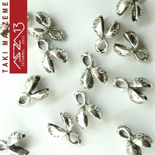 Antik Gümüş Kaplamalı 9 mm Döküm Düğüm Kapama / Paket İçeriği 10 Adet