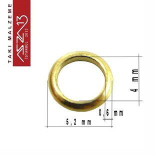 Altın Kaplamalı 4 mm Kapalı Halka / Paket İçeriği 30 Adet