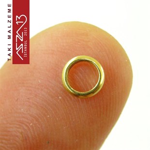 Altın Kaplamalı 4 mm Kapalı Halka / Paket İçeriği 30 Adet