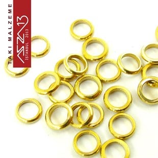 Altın Kaplamalı 4 mm Kapalı Halka / Paket İçeriği 30 Adet