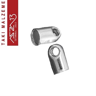 Nikel Kaplamalı 3,5 mm Kulplu Uç Kapama Kapsülü / Paket İçeriği 20 Adet