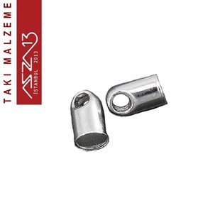 Nikel Kaplamalı 2,5 mm Kulplu Uç Kapama Kapsülü / Paket İçeriği 20 Adet