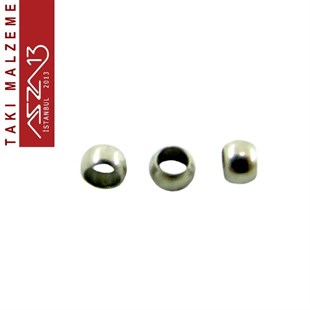 Nikel Kaplamalı 2,5 mm Kapalı Boncuk Bit / Paket İçeriği 10 Gr