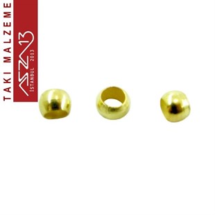 Altın Kaplamalı 3 mm Kapalı Boncuk Bit / Paket İçeriği 10 Gr