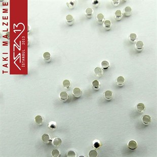 Gümüş Kaplamalı 1,5 mm Kapalı Boncuk Bit / Paket İçeriği 5 Gr