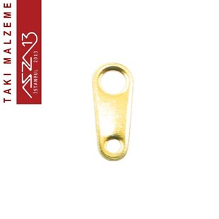 Altın Kaplamalı 3x9 mm Zincir Sonu Pulu / Paket İçeriği 50 Adet