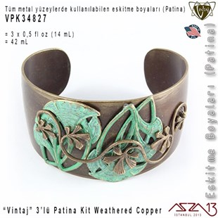 Vintaj VPK34827 Patina Boyası 3lü Set (Weathered Copper)
