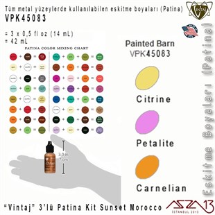 Vintaj VPK45083 Patina Boyası 3lü Set (Sunset Morocco)
