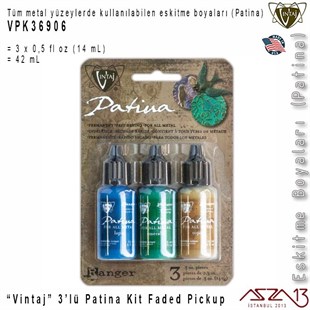 Vintaj VPK36906 Patina Boyası 3lü Set (Faded Pickup)