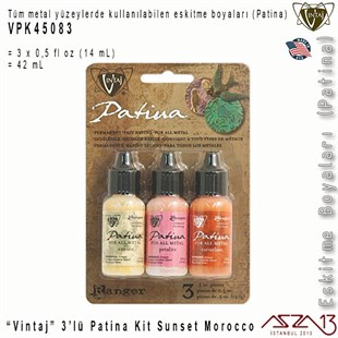 Vintaj VPK45083 Patina Boyası 3lü Set (Sunset Morocco)