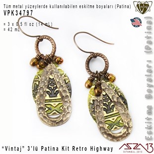 Vintaj VPK34797 Patina Boyası 3lü Set (Retro Highway)