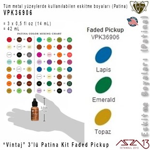 Vintaj VPK36906 Patina Boyası 3lü Set (Faded Pickup)