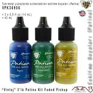 Vintaj VPK36906 Patina Boyası 3lü Set (Faded Pickup)