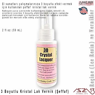 3 Boyutlu Kristal Lak Vernik (Şeffaf İz Bırakmayan Yapıştırcı)