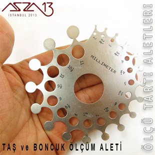 Taş ve Boncuk Çap Ölçüm Aleti (Karat ve MM)