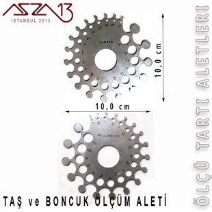 Taş ve Boncuk Çap Ölçüm Aleti (Karat ve MM)