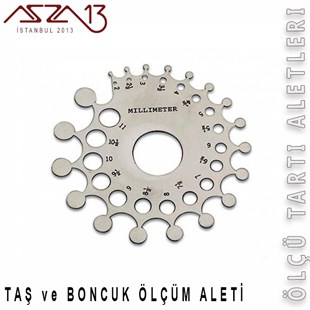 Taş ve Boncuk Çap Ölçüm Aleti (Karat ve MM)