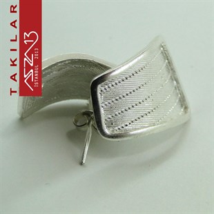 Has Gümüş Telkari Hasır Küpe