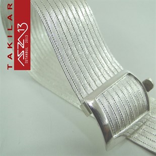 Has Gümüş Telkari Hasır Bileklik