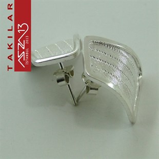 Has Gümüş Telkari Hasır Küpe