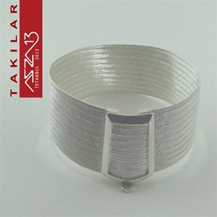 Has Gümüş Telkari Hasır Bileklik