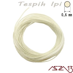Beyaz 0,6 mm Tespih İpi / Paket İçeriği 3 m