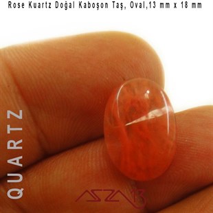 Rose Kuartz 13x18 mm, Doğal Taş Kaboşon / Paket İçeriği 1 Adet