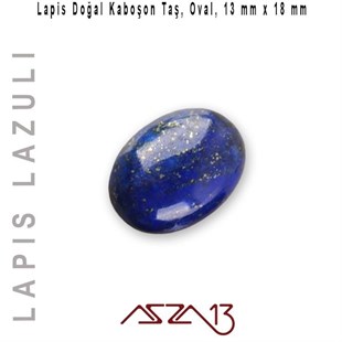 Lapis Lazuli 13x18 mm, Doğal Taş Kaboşon / Paket İçeriği 1 Adet
