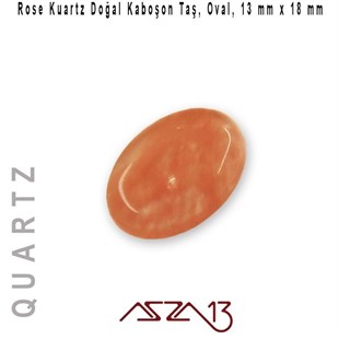 Rose Kuartz 13x18 mm, Doğal Taş Kaboşon / Paket İçeriği 1 Adet