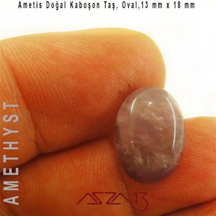 Ametis 13x18 mm, Doğal Taş Kaboşon / Paket İçeriği 1 Adet