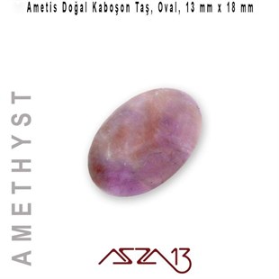 Ametis 13x18 mm, Doğal Taş Kaboşon / Paket İçeriği 1 Adet