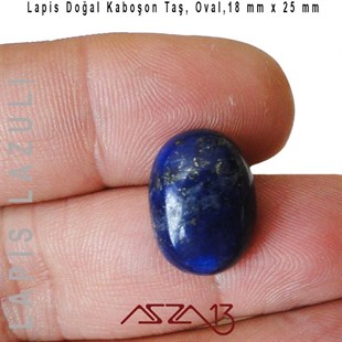 Lapis Lazuli 13x18 mm, Doğal Taş Kaboşon / Paket İçeriği 1 Adet
