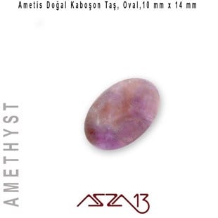 Ametis 10x14 mm, Doğal Taş Kaboşon / Paket İçeriği 1 Adet