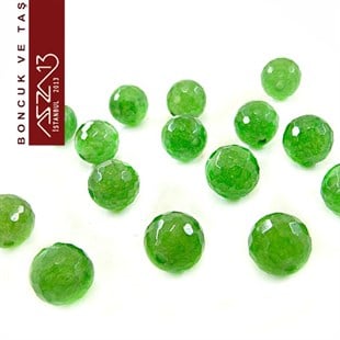 20 Adet / 6 mm Yuvarlak, Fasetli Yüzey Aventurin (Aventurin)