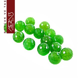 15 Adet / 8 mm Yuvarlak, Fasetli Yüzey Aventurin (Aventurin)