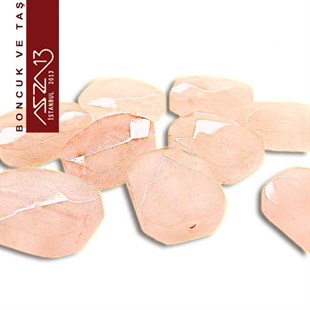 9 Adet / 10x15 mm Dikdörtgen, Fasetli Yüzey Kuartz (Quartz)
