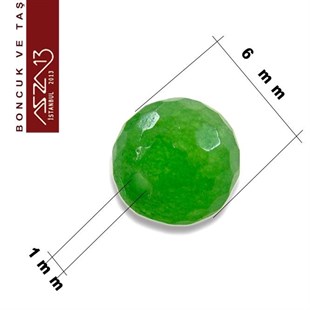 20 Adet / 6 mm Yuvarlak, Fasetli Yüzey Aventurin (Aventurin)