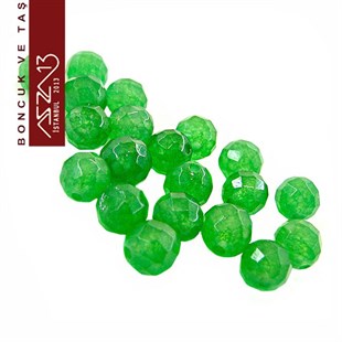 20 Adet / 6 mm Yuvarlak, Fasetli Yüzey Aventurin (Aventurin)