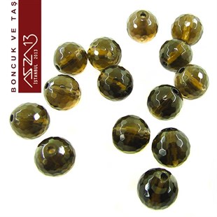 15 Adet / 8 mm, Fasetli Yuvarlak Kuartz (Quartz)