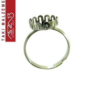Platin Kaplamalı 18 mm Yüzük, Yuva Çapı 10 mm / Paket İçeriği 1 Adet
