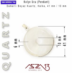 Kuartz, Halka Kolye Ucu / Paket İçeriği 1 Adet