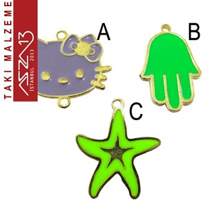 Hello Kitty, Yıldız ve Fatimanın Eli Figürlü Mineli Ara Malzeme / Paket İçeriği 1 Adet