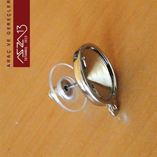 Gümüş Kaplamalı Yuvalı Küpe Gövdesi / Paket İçeriği 1 Adet