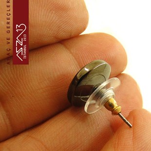 Siyah Nikel Kaplamalı Yuvalı Küpe Gövdesi / Paket İçeriği 1 Adet